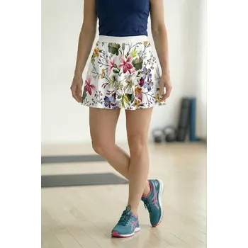 Dámská sukně UTOPY Dámská mini sukně Flower White Velikost: L