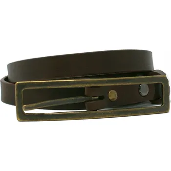 Opasek OPASEK VALEŠOVÁ DÁMSKÝ HNĚDÝ 115/1,5 CM