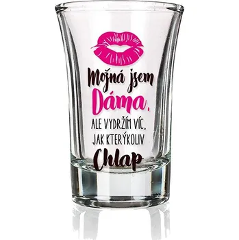 Sklenice Nekupto Vtipný panák Možná jsem dáma…