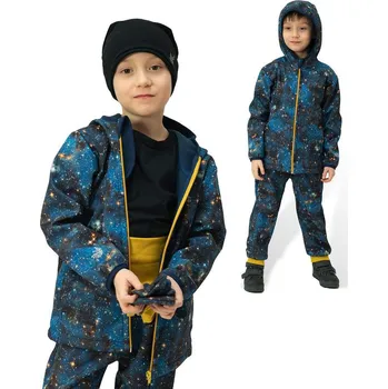 Chlapecká bunda Esito (ušito v ČR) Dětská jarní/podzimní softshellová bunda Esito s fleecem duo GALAXIE