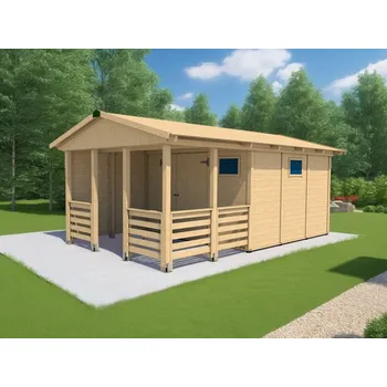 Zahradní altán Zahradní altán Herold A3355 C X Plus s boční stěnou (9,6 + 6,3 m2)