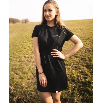 Dámské šaty Dámské šaty Hory - černé Černá XS Bez úpravy