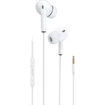 Dudao Sluchátka do uší s dálkovým ovládáním a mikrofonem 3,5 mm mini jack bílý (X14 bílý)