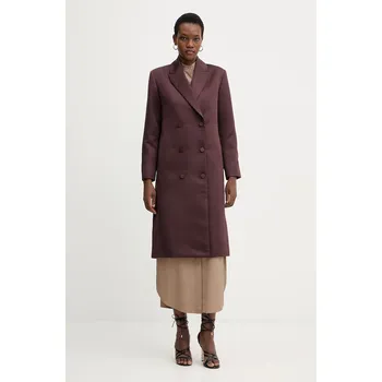 Dámský kabát Kabát MAX&Co. MCOCINEMA 2616011012200 burgundské 93X, vel. 42