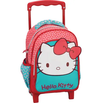 GIM S.A. Dětský cestovní batoh na kolečkách HELLO KITTY červený 30 cm
