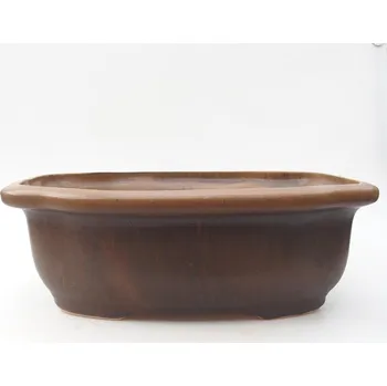 Květináč Keramická bonsai miska 30 x 25 x 10 cm hnědá