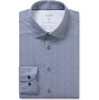 Pánská košile Olymp 24/7 Level Five Body Fit Jersey společenská košile 210614 18 Modrá 40