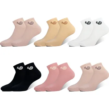 Dámské spodní prádlo PESAIL Dámské bambusové kotníkové ponožky HELLO MX3332 6páry Velikost: 39-42