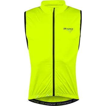 Cyklistická vesta Vesta Force Vision neprofuk fluo Velikost: L