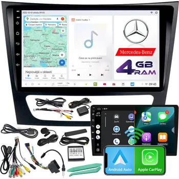 Auto Hi-Fi Autorádio NCS D9 Mercedes-Benz Třída E W211 2002–2009 Android Navigace 4GB LTE