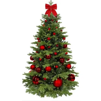 LAALU Vánoční stromek zdobený - ČERVENÉ VÁNOCE II, 73 ks ozdob, 210 cm