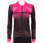 Dres Crussis dlouhý rukáv dámský černá/růžová Velikost: M