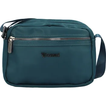 Trendy dámská koženková crossbody kabelka Dolffy new, tyrkysová