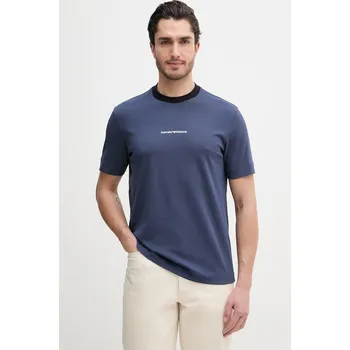Pánské tričko Bavlněné tričko Emporio Armani EM005257.AF13715 námořnická modř 59X, vel. S