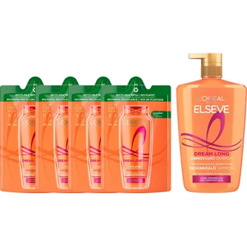 Kosmetická sada L'ORÉAL PARIS Elseve Dream Long Shampoo 1000 ml + 4x náhradní náplň 250 ml