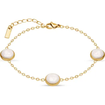 Náramek Náramek chirurgická ocel perleťové prvky 3192