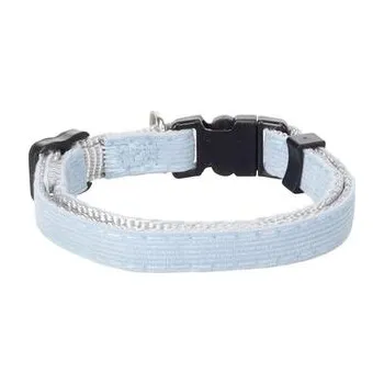 Flamingo obojek pro kočky 10 mm x 20-34 cm s rolničkou,nylon modrý