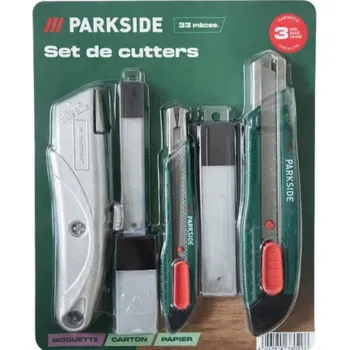 Pracovní nůž Parkside - sada pracovních nožů + náhradní čepele