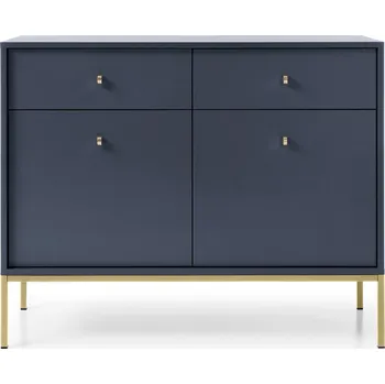 Komoda Komoda Mono II 104 cm se zásuvkami modrá/zlatá