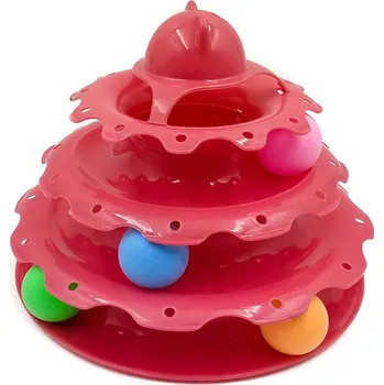 Hračka pro kočku Excellent Červená věž s míčky