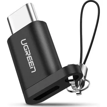 USB hub UGREEN Ugren Adaptér micro USB na USB typu C s lankem černé a šedé (50551)