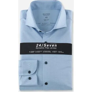 Pánská košile Olymp 24/7 Level Five Body Fit společenská košile 200614 11 Modrá 40