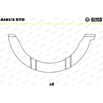 Kliková hřídel Distanční kotouč, kliková hřídel GLYCO A161/2 STD