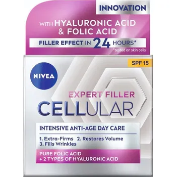 Pleťový krém NIVEA Hyaluron Cellular Filler Anti-Age SPF15 Day Cream 50 ml