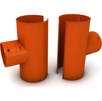 Kanalizační potrubí Drenážní sedlová odbočka redukovaná T-kus 90° 160/125