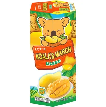 Lotte Koala's March sušenky s náplní s mangovou příchutí 37 g