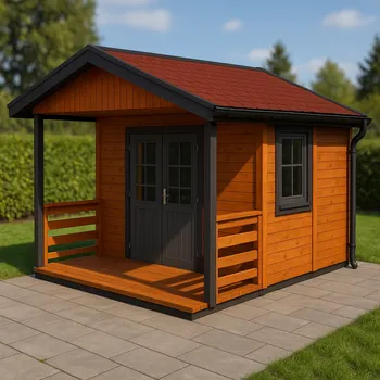 Zahradní domek Zahradní domek HEROLD A3322 Premium s terasou (6,3 + 3,5 m2) "na klíč"