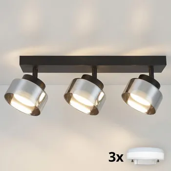 Bodové svítidlo Brilagi - LED Bodové svítidlo AURA LUX 3xGX53/30W/230V černá/kouřová
