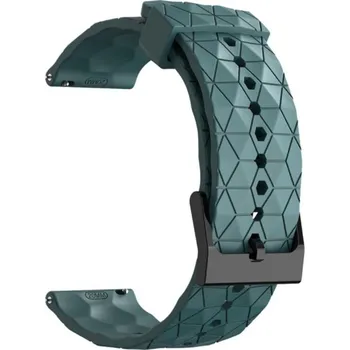 Ostatní příslušenství k chytrým hodinkám Madvell Silikonový řemínek Hexagon tmavě zelený tyrkys 22mm
