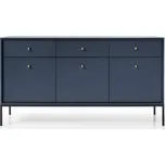 Komoda Mono II 154 cm modrá/černá