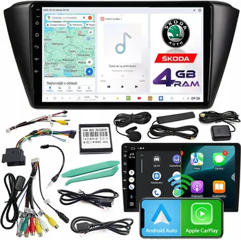 Auto Hi-Fi Autorádio NCS D9 Škoda Fabia III 2014-2021 Android Navigace 4GB LTE