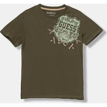Dětské bavlněné tričko Guess L5YI17.K8HM4.9BYA zelená 91X, vel. 166-175