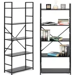 MODERNHOME Moderní široká dřevěná knihovna LOFT s 5 policemi