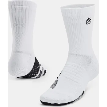 Pánské ponožky Under Armour Unisexové ponožky Curry UA AD Playmaker 1376231-102 Bílá LG