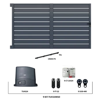 brána KOVIAN, s.r.o. Posuvná hliníková brána 4000 x 1803 mm s pohonem TU4324KSD