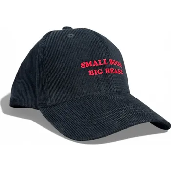 Kšiltovka DARK CAP - kšiltovka SMALL BOOBS BIG HEART / černá manšestr