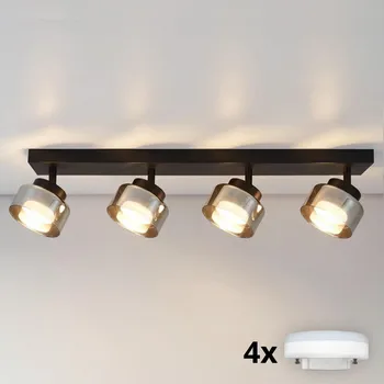 Bodové svítidlo Brilagi - LED Bodové svítidlo AURA LUX 4xGX53/30W/230V černá/kouřová