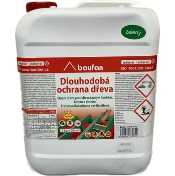 Penetrace Baufan - dlouhodobá ochrana dřeva - 5 kg, zelená (ředění až 1:9)
