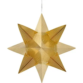 Vánoční dekorace SIRIUS SIRIUS LED závěsná dekorace, hvězda, zlatá, závěsná, pr. 33 cm