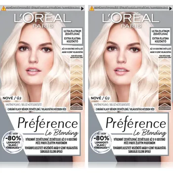 Barva na vlasy L'ORÉAL PARIS Préférence Le Blonding Zesvětlovač Ultra Platinum 2 ×
