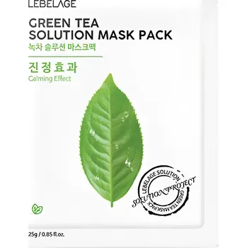 Pleťová maska Zklidňující plátýnková maska se Zeleným čajem - Lebelage Green Tea Solution mask pack