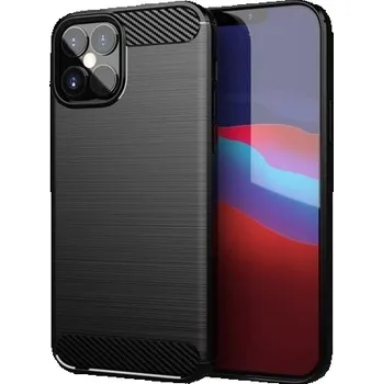 Pouzdro na mobilní telefon Flexibilní kryt Carbon Case pro iPhone 12 mini černý