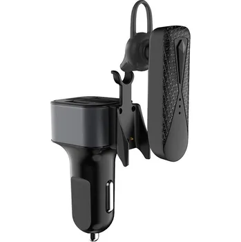 Elektronika Dudao Sada do auta 2x USB 3.4A nabíječka + Bluetooth sluchátka černá