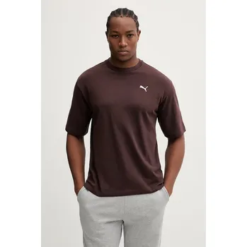 Bavlněné tričko Puma 629645 hnědá 89X, vel. S