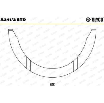 Kliková hřídel Distanční kotouč, kliková hřídel GLYCO A241/2 STD