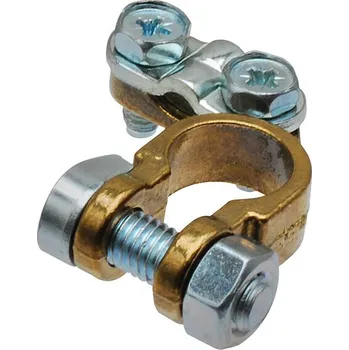 Autobaterie Bateriová svorka L (-) mosaz / ocel